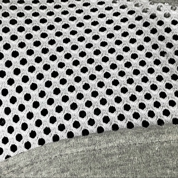 ANDREW MARC MNY mesh dropped shoulder cropped hooded active sweatshirt |… - Picture 5 of 6